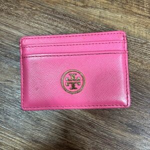 Tory Burch Vibrant Pink Card Holder